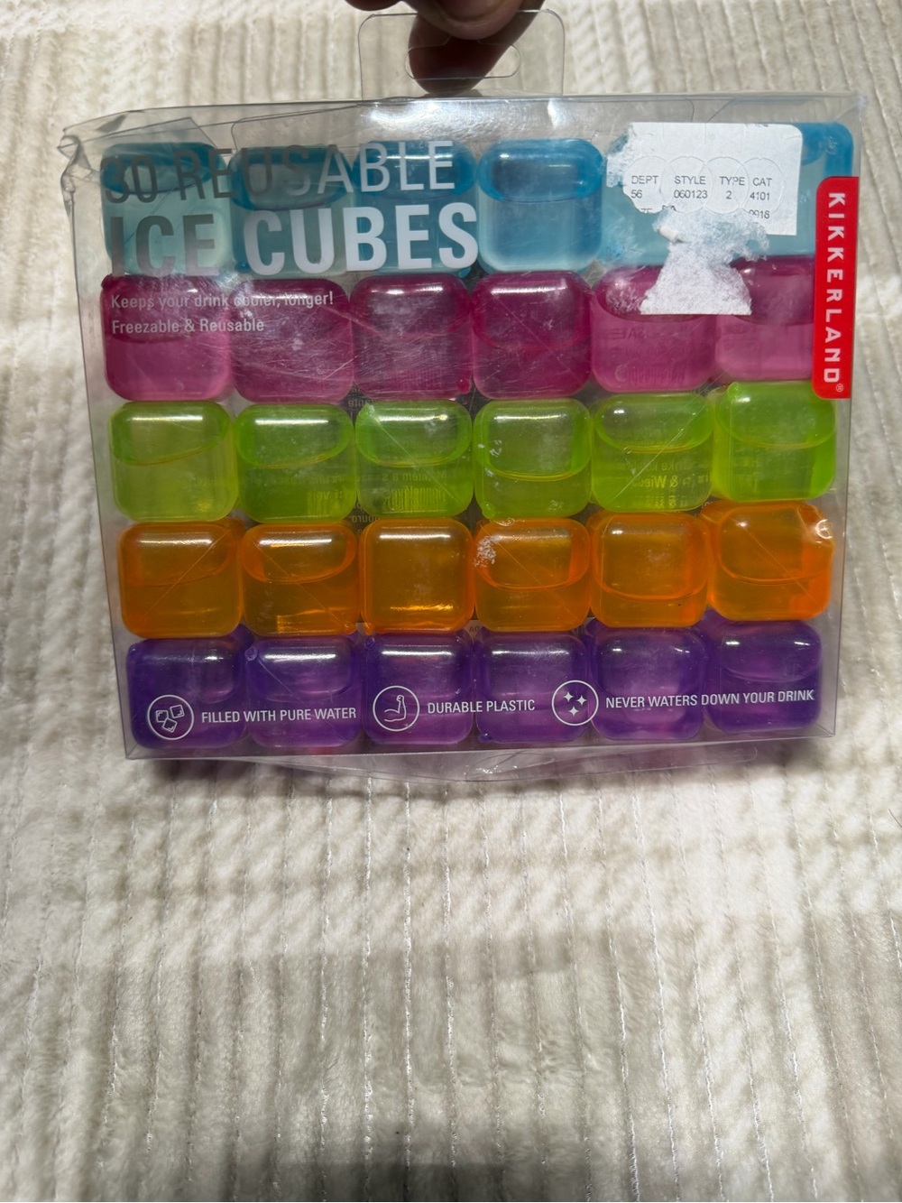 Kikkerland 30 Reusable Ice Cubes - Multicolor Set